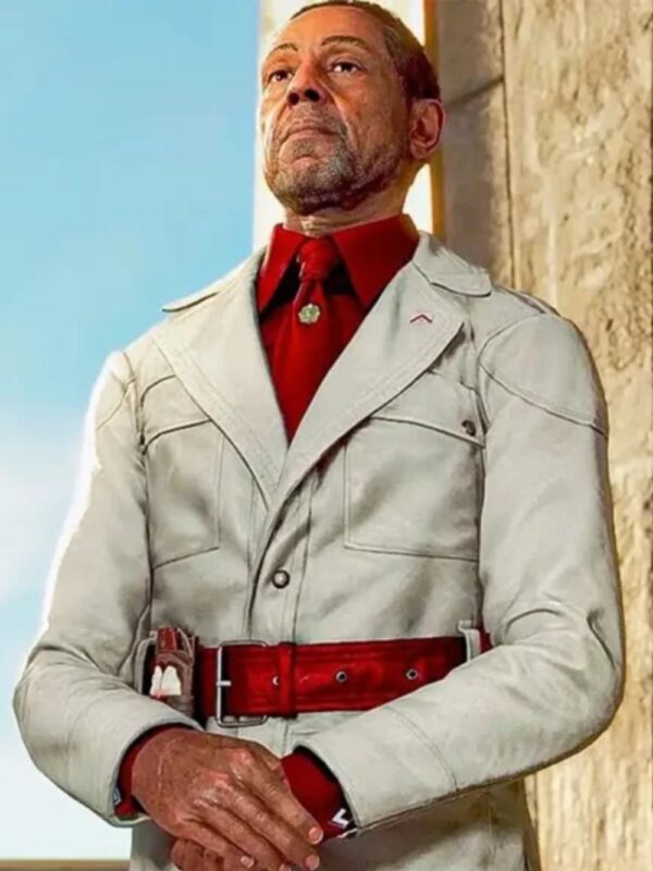 Anton Castillo Far Cry 6 White Leather Coat