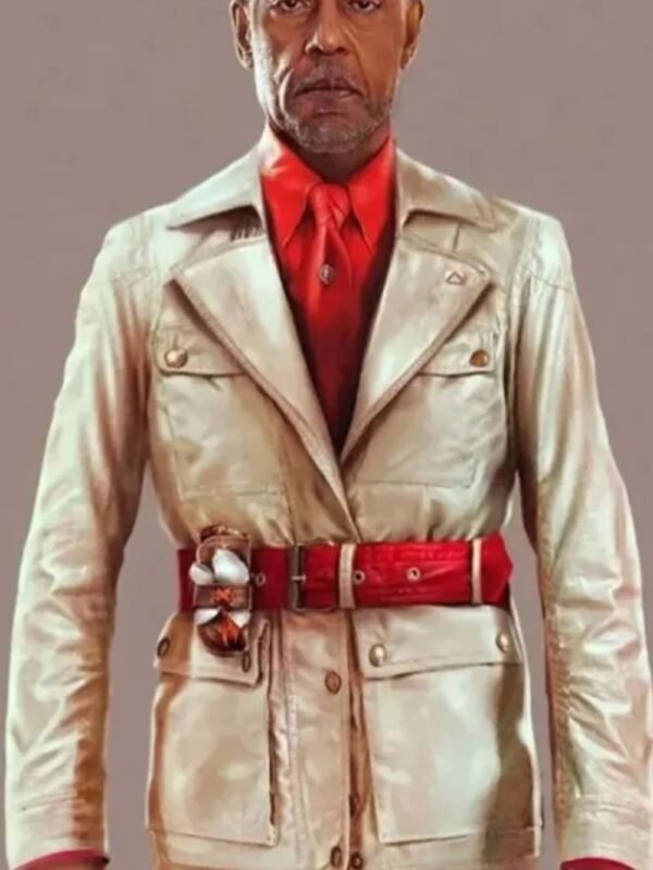Anton Castillo Far Cry 6 White Leather Coat