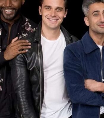 Antoni Porowski Queer Eye Black Biker Jacket