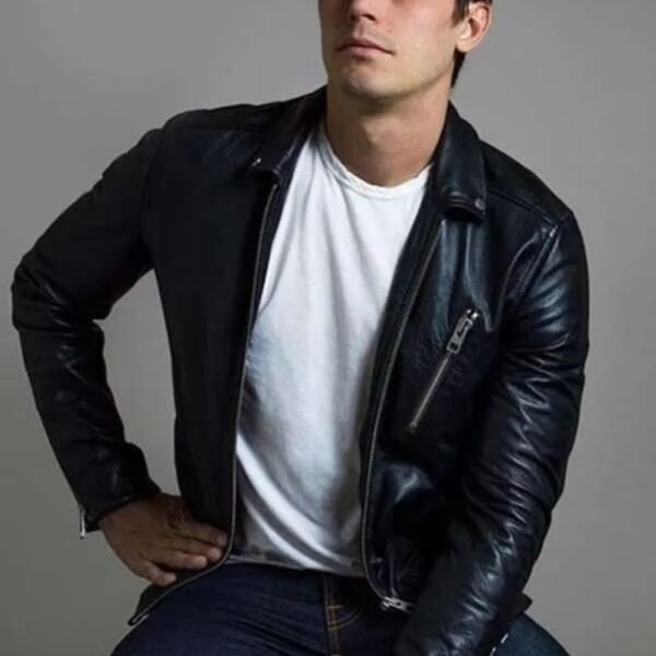 Antoni Porowski Queer Eye Black Biker Jacket