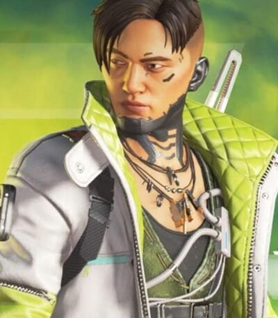 Apex Legends Crypto Grey Leather Jacket