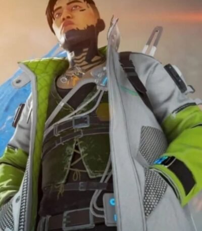 Apex Legends Crypto Grey Leather Jacket
