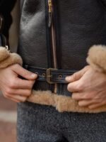 Aquaman Arthur Curry Brown Shearling Fur Leather Jacket