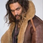 Aquaman Justice League Brown Leather Fur Jacket