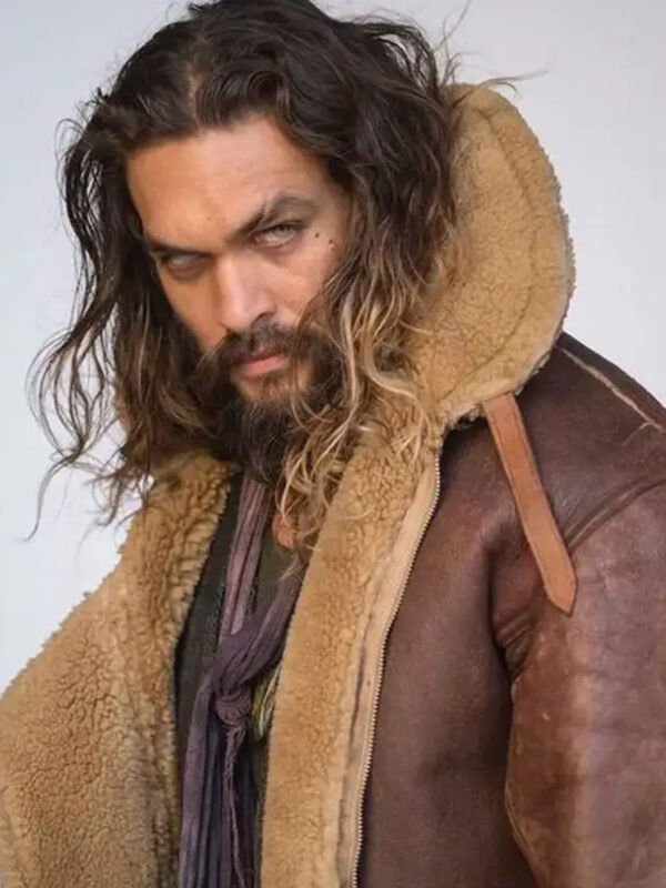 Aquaman Justice League Brown Leather Fur Jacket