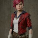 Arcane VI Red Cosplay Jacket