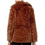 Aria Genuine Mink Fur Leopard Print Coat