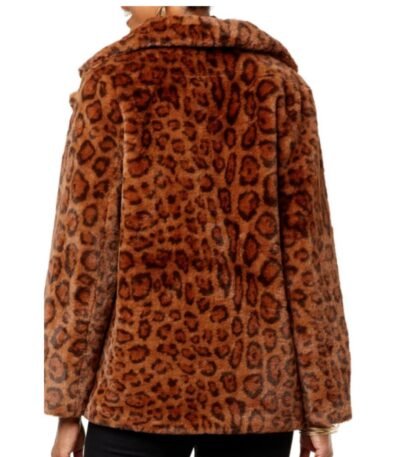 Aria Genuine Mink Fur Leopard Print Coat