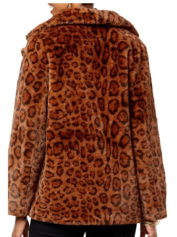 Aria Genuine Mink Fur Leopard Print Coat
