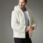 Armando Mink Fur White Hooded Jacket