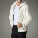 Armando Mink Fur White Hooded Jacket