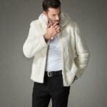 Armando Mink Fur White Hooded Jacket