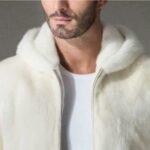 Armando Mink Fur White Hooded Jacket