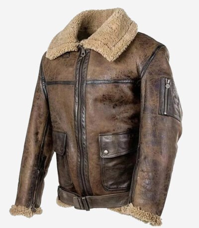 Arnold Schwarzenegger B6 Aviator Shearling Fur Jacket