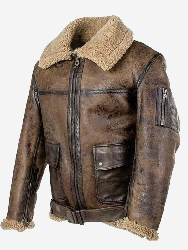 Arnold Schwarzenegger B6 Aviator Shearling Fur Jacket