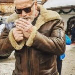 Arnold Schwarzenegger B6 Aviator Shearling Fur Jacket