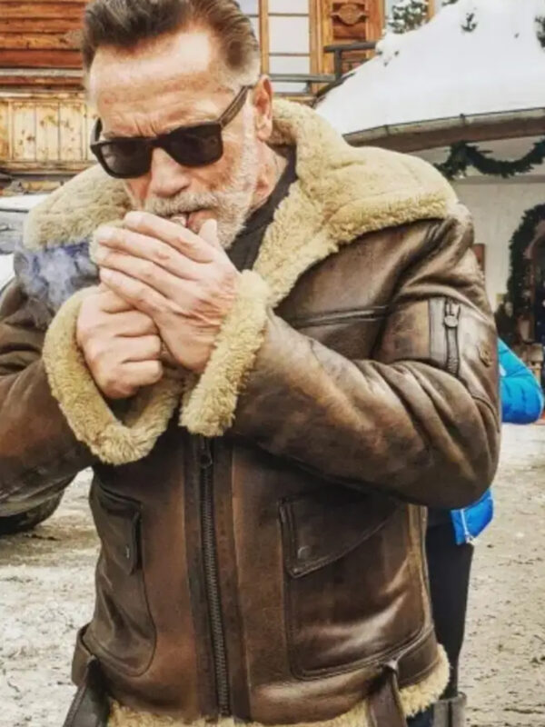 Arnold Schwarzenegger B6 Aviator Shearling Fur Jacket