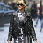 Ashley Roberts Biker Leather Jacket