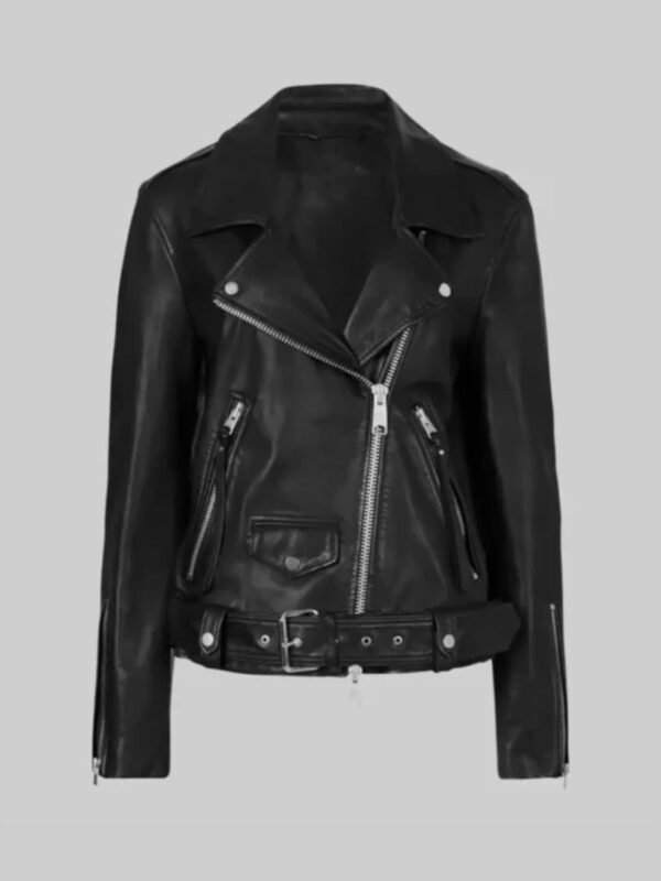 Ashley Roberts Biker Leather Jacket