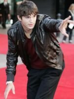 Ashton Kutcher Bomber Leather Jacket