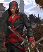 Assassins Creed Connor Kenway Red and Black Hoodie Jacket