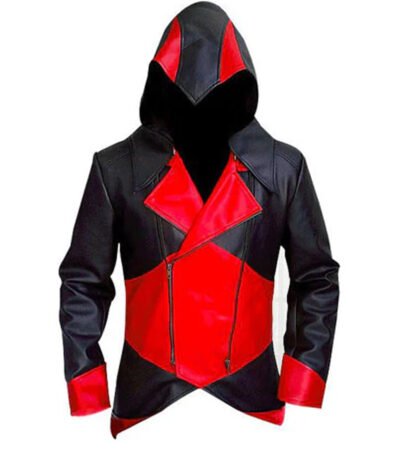 Assassins Creed Connor Kenway Red and Black Hoodie Jacket