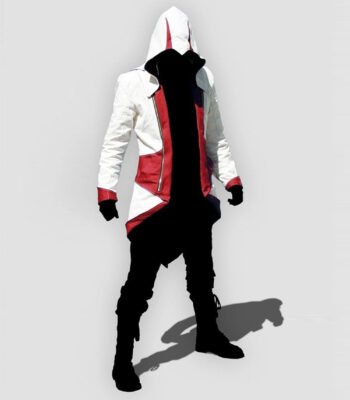 Assassins Creed Connor Kenway White Hoodie Coat