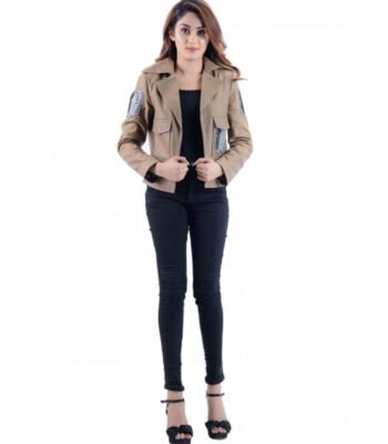 Attack On Titan Survey Corps Khaki Leather Jacket