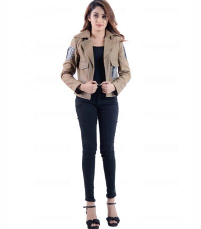 Attack On Titan Survey Corps Khaki Leather Jacket
