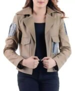 Attack On Titan Survey Corps Khaki Leather Jacket