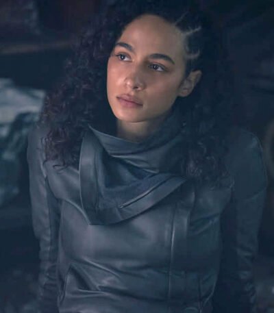 Aurora Perrineau Westworld S4 E7 Leather Jacket