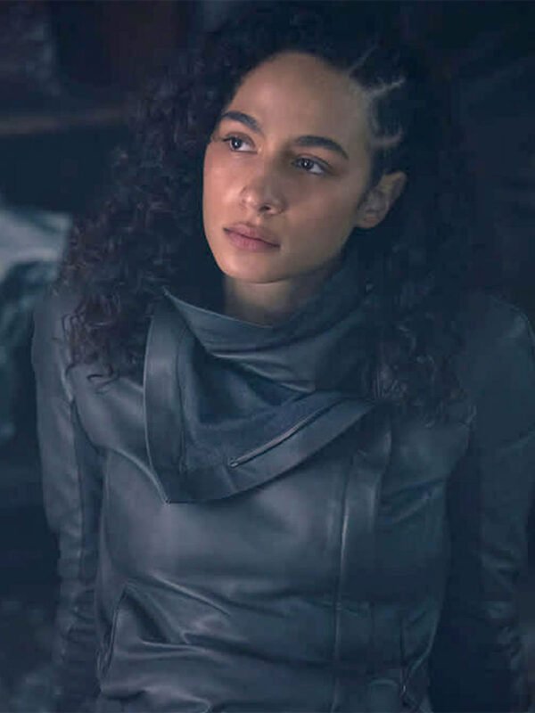 Aurora Perrineau Westworld S4 E7 Leather Jacket
