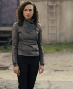 Aurora Perrineau Westworld S4 E7 Leather Jacket