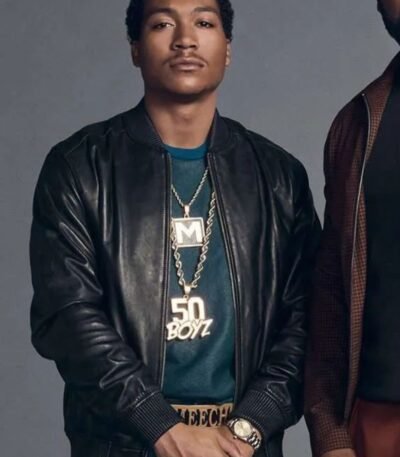 BMF Demetrius Lil Meech Flenory Black Bomber Jacket