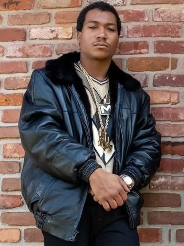BMF Demetrius Lil Meech Flenory Black Leather Jacket