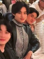 BTS V The Streets Of France Studded Leather Jacket