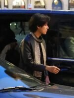 BTS V The Streets Of France Studded Leather Jacket