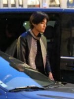 BTS V The Streets Of France Studded Leather Jacket
