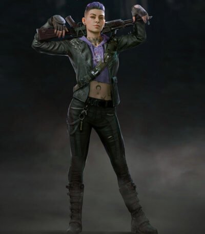 Back 4 Blood B4B Cleaner Karlee Black Biker Leather Jacket