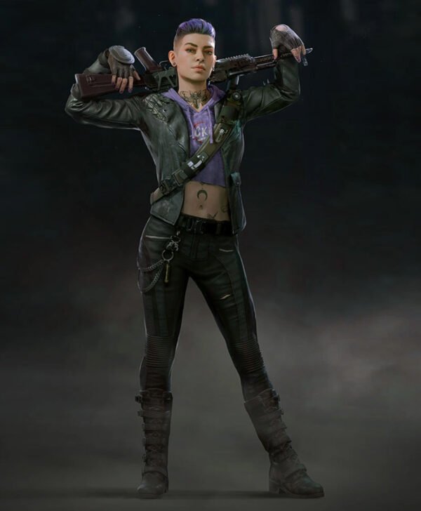 Back 4 Blood B4B Cleaner Karlee Black Biker Leather Jacket