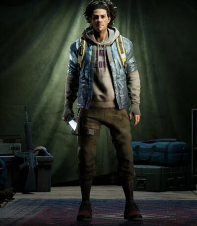Back 4 Blood Game B4B Evangelo Blue Leather Jacket
