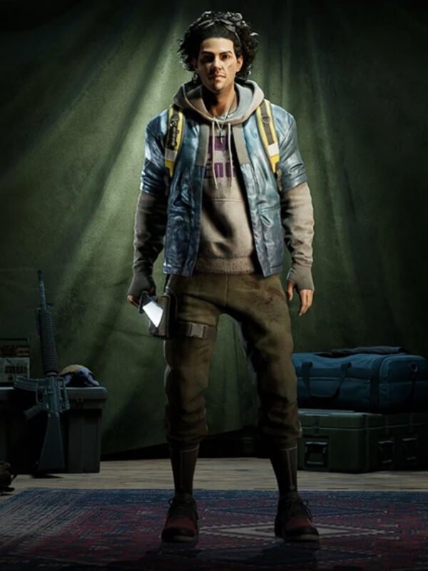 Back 4 Blood Game B4B Evangelo Blue Leather Jacket