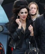 Back To Black 2024 Marisa Abela Black Biker Leather Jacket