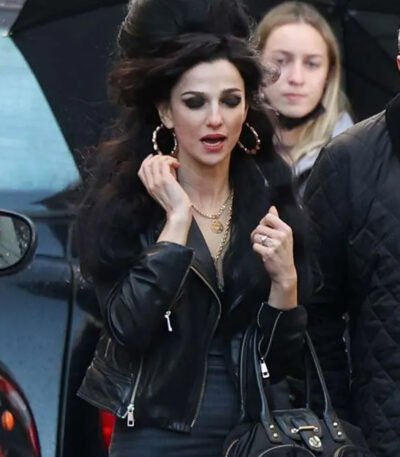 Back To Black 2024 Marisa Abela Black Biker Leather Jacket
