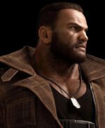 Barret Wallace Final Fantasy VII Remake Brown Leather Vest