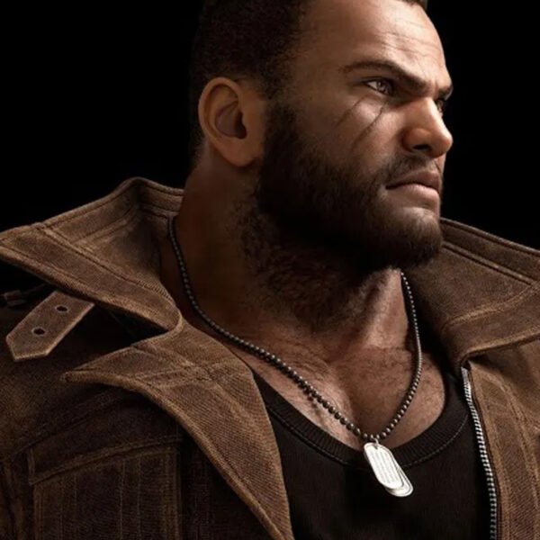 Barret Wallace Final Fantasy VII Remake Brown Leather Vest