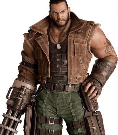 Barret Wallace Final Fantasy VII Remake Brown Leather Vest