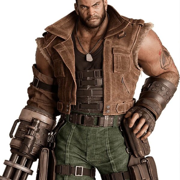 Barret Wallace Final Fantasy VII Remake Brown Leather Vest