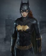 Batman Arkham Knight Batgirl Slim Fit Leather Jacket