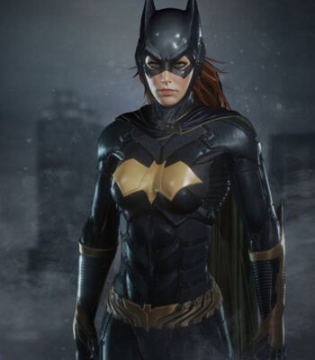 Batman Arkham Knight Batgirl Slim Fit Leather Jacket